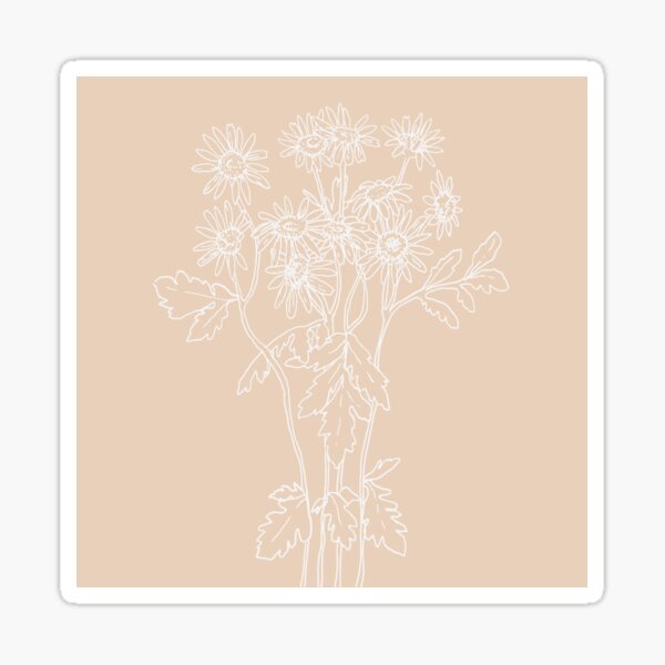 Daisy April Birth Flower in Pink Sticker