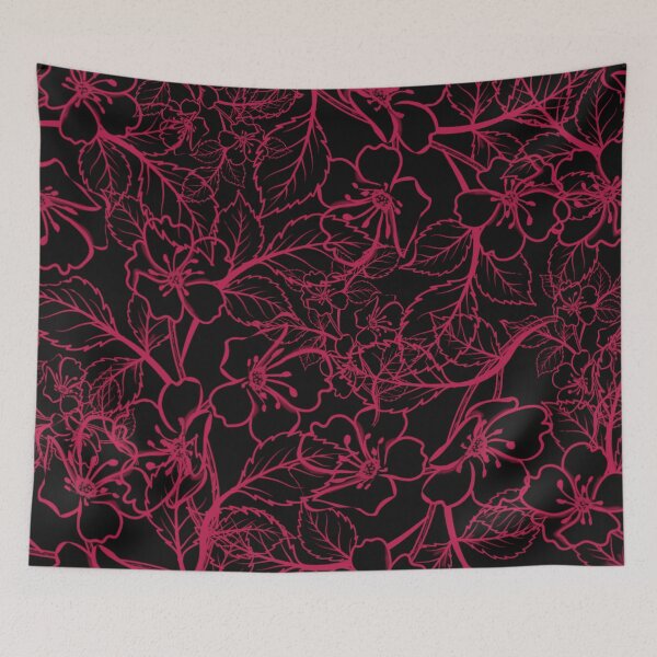 Aperçu de l'œuvre Motif floral rose créée et vendue par Poetic Patterns Studio.