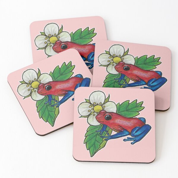 Item preview, Strawberry Dart Frog with Strawberry Flower designed and sold by Minibeasts.