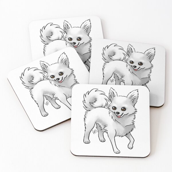 Item preview, Dog - Long-haired Chihuahua - White designed and sold by Jennifer Stolzer.
