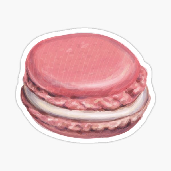 Macaron Macaroon Pink Dessert Cake Treat Macaron Sticker Sticker By Southprints Redbubble