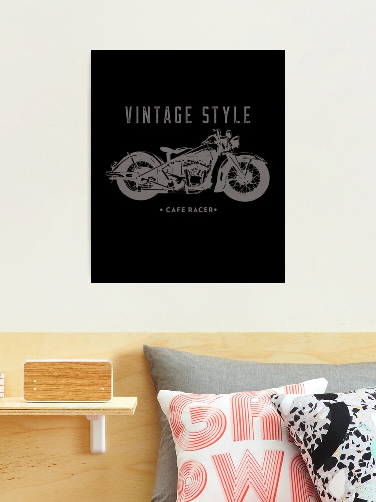 Vintage Cafe Racer Motorcycle  Photographic Print for Sale by  ThrowBack-Clot