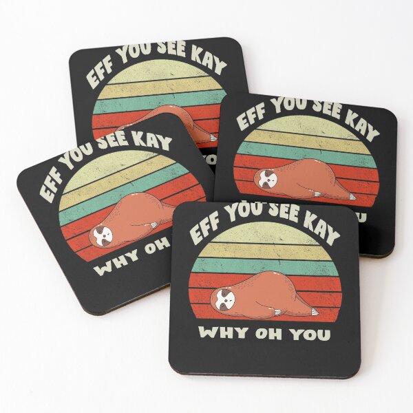 Item preview, Eff You See Kay Why Oh You Sloth Yoga Vintage Funny designed and sold by Hamadax.