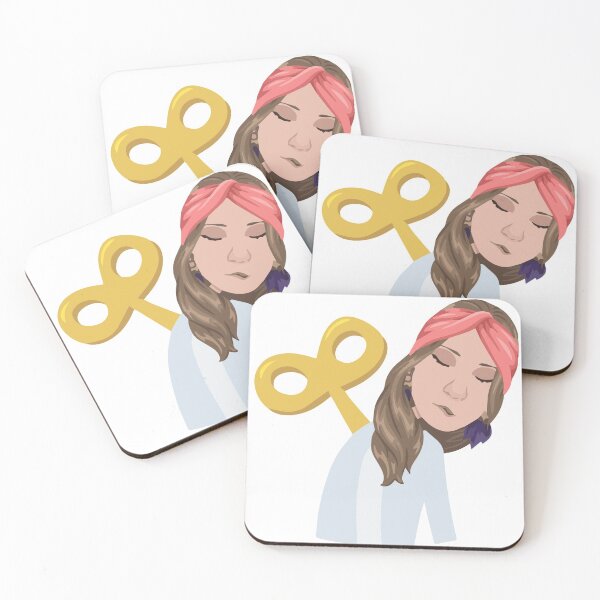 Item preview, Funny cartoon turban yoga girl with a wind-up key on her back  designed and sold by AleMalin.