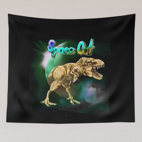 Item preview, Space Out Dinosaur Chicken in Outer Space designed and sold by iduzarts.