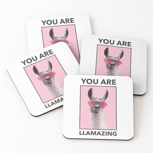 Item preview, Funny llama quote "You are llamazing" - Funny llama gifts - Llama with sunglasses designed and sold by TamGustam.