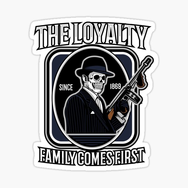 "SKULL MAFIA FULL COLORS illustration" Sticker for Sale by BeanBeardy