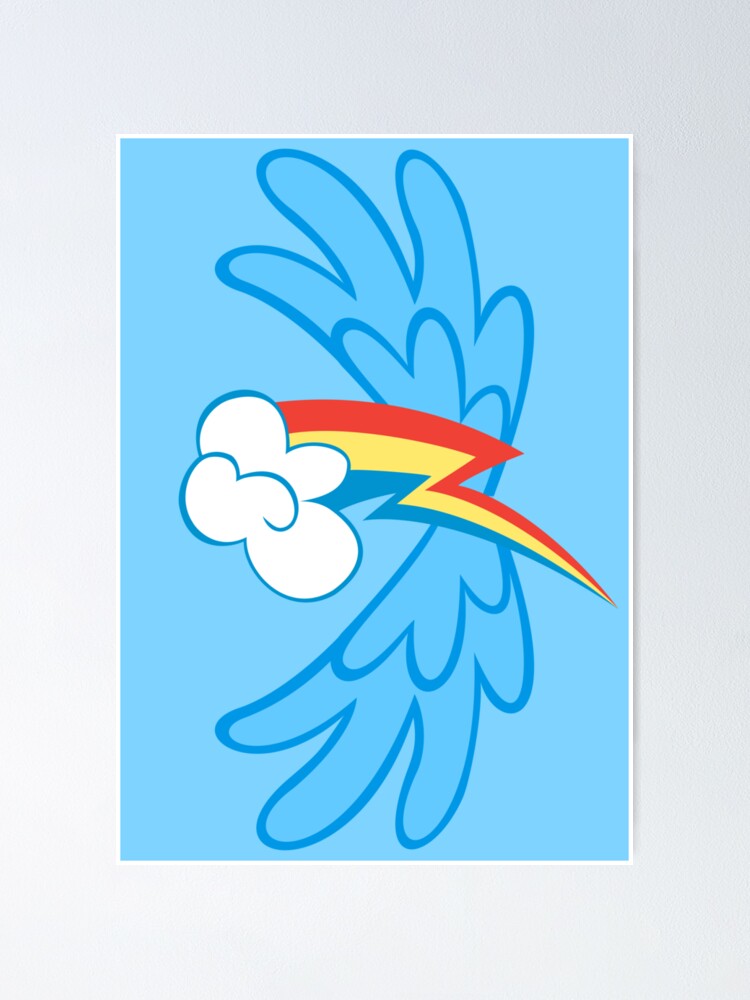 Rainbow Dash Cutie Wings Poster By Eniac Redbubble