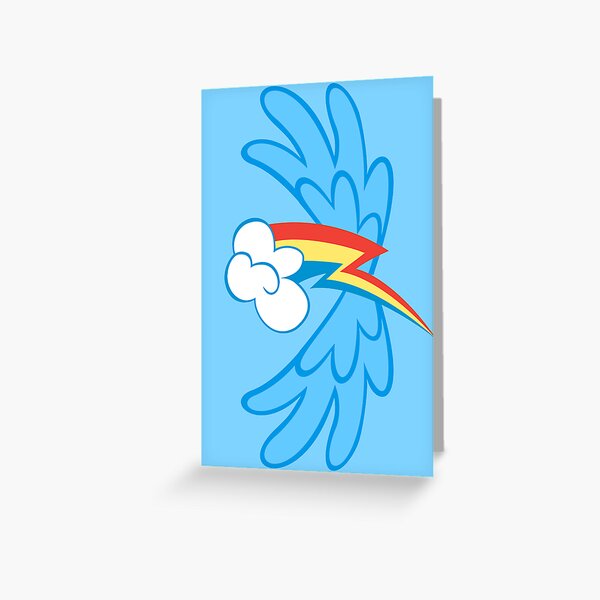 Rainbow Dash Wings [for backside!]" Greeting Card for Sale by Eniac |  Redbubble