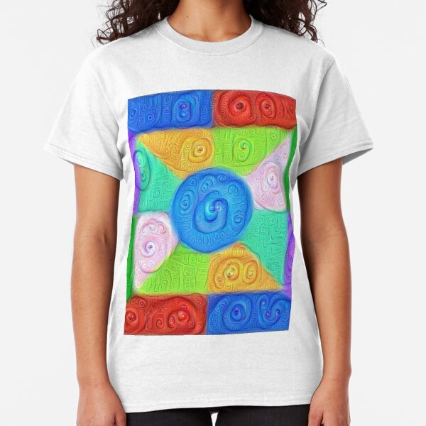 DeepDream Color Squares Visual Areas 5x5K v17 Classic T-Shirt