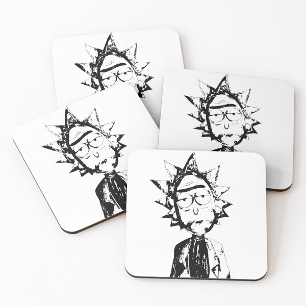 Rick And Morty - Rick Black And White Coasters (Set of 4)