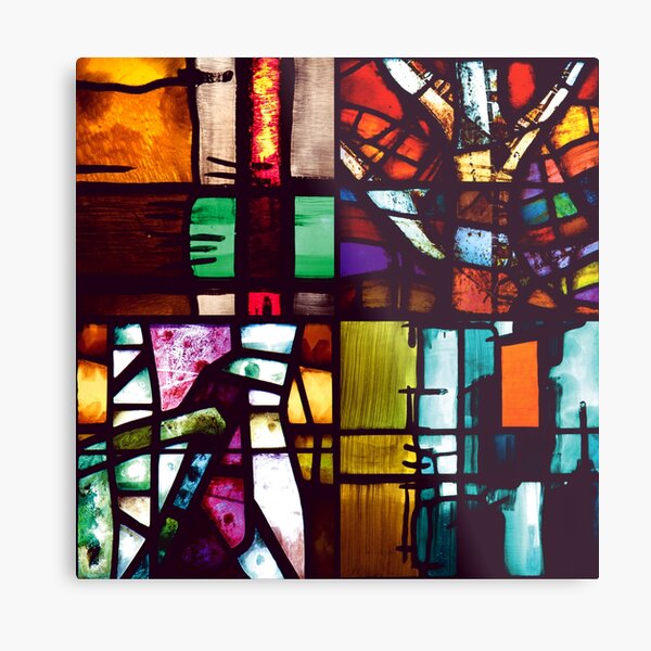 Coventry Stained Glass Metal Print
