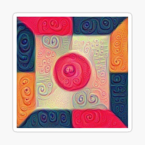 Item preview, DeepDream Color Squares Visual Areas 5x5K v18 designed and sold by blackhalt.