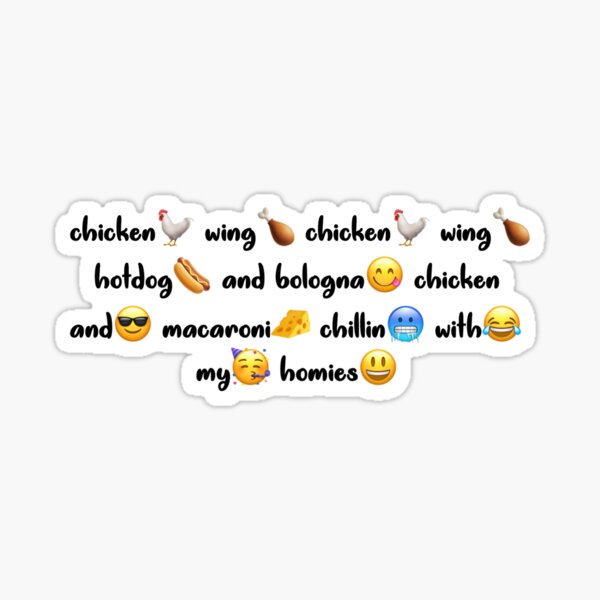 Chicken Wing Stickers Redbubble - chicken nugget roblox id