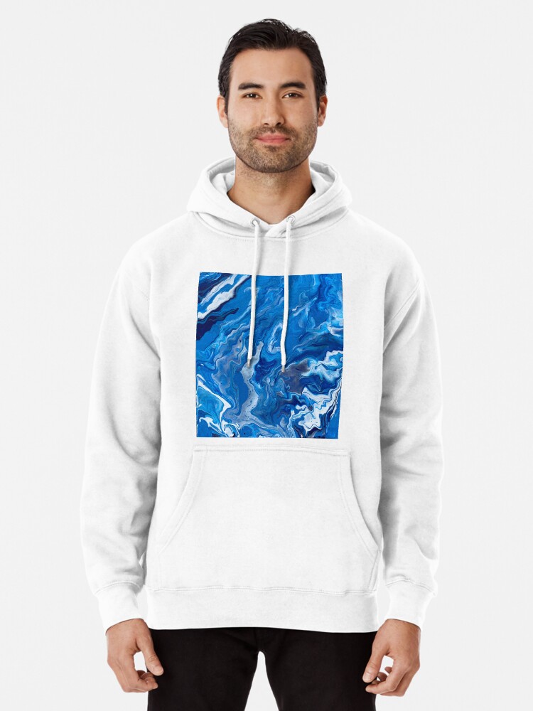 Trippy Blue Swirling online Unisex Zip-Up Hoodie