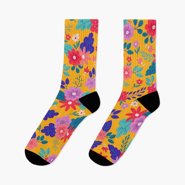 Item preview, Floral Ethnic Print Classic Design - Saffron (Yellow/ Orange, Blue, Crimson, Turquoise, Orchid) designed and sold by AudaciousGB.