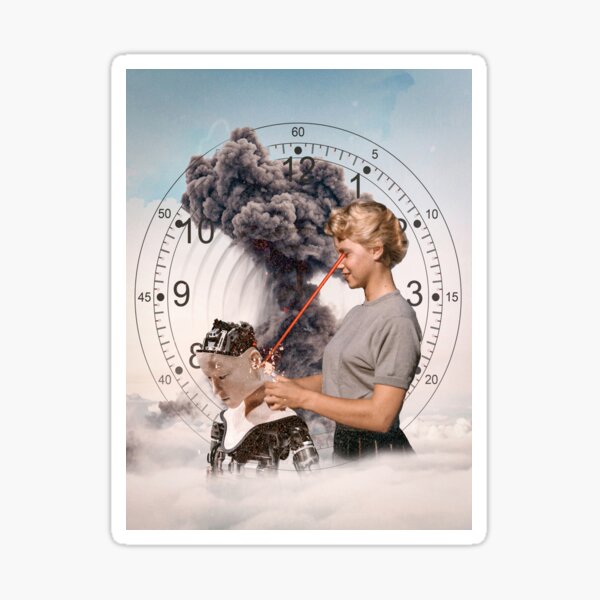 never send a machine to fix human problems. Sticker