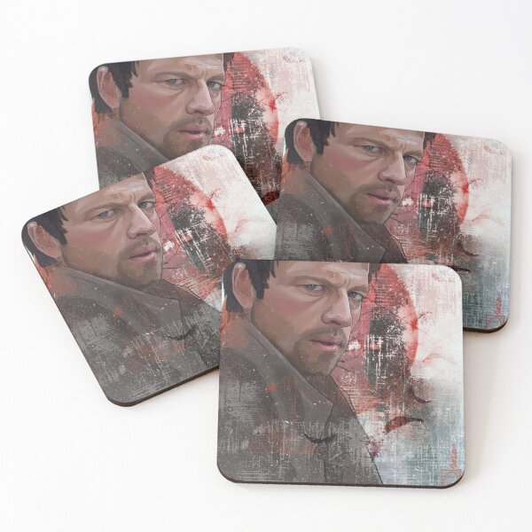 Item preview, Castiel Portrait With Grunge designed and sold by JackieDeeArt.