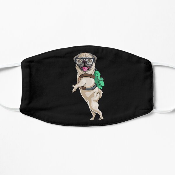 Pug Back to School Flat Mask