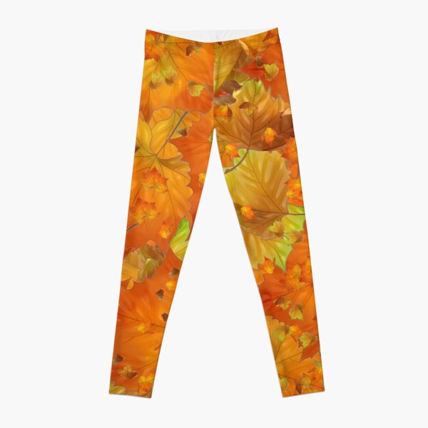 Golden Autumn Leaves Leggings