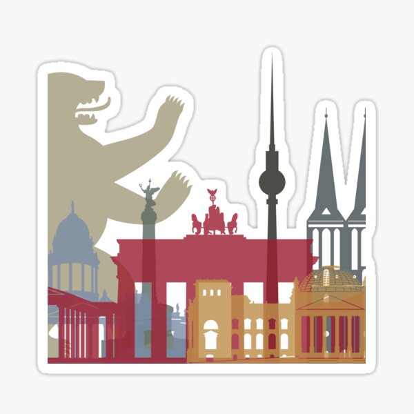 Artikel-Vorschau von Berlin Skyline Poster, designt und verkauft von paulrommer.
