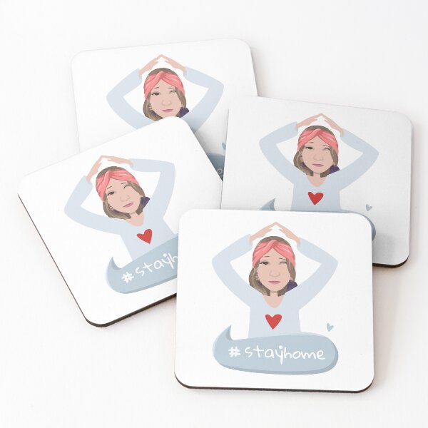 Item preview, Stay home hashtag  funny cartoon girl designed and sold by AleMalin.