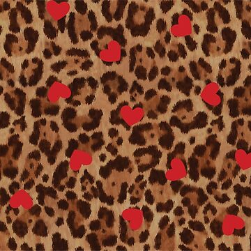 Artwork thumbnail, Leopard and Hearts by Donnierogersart