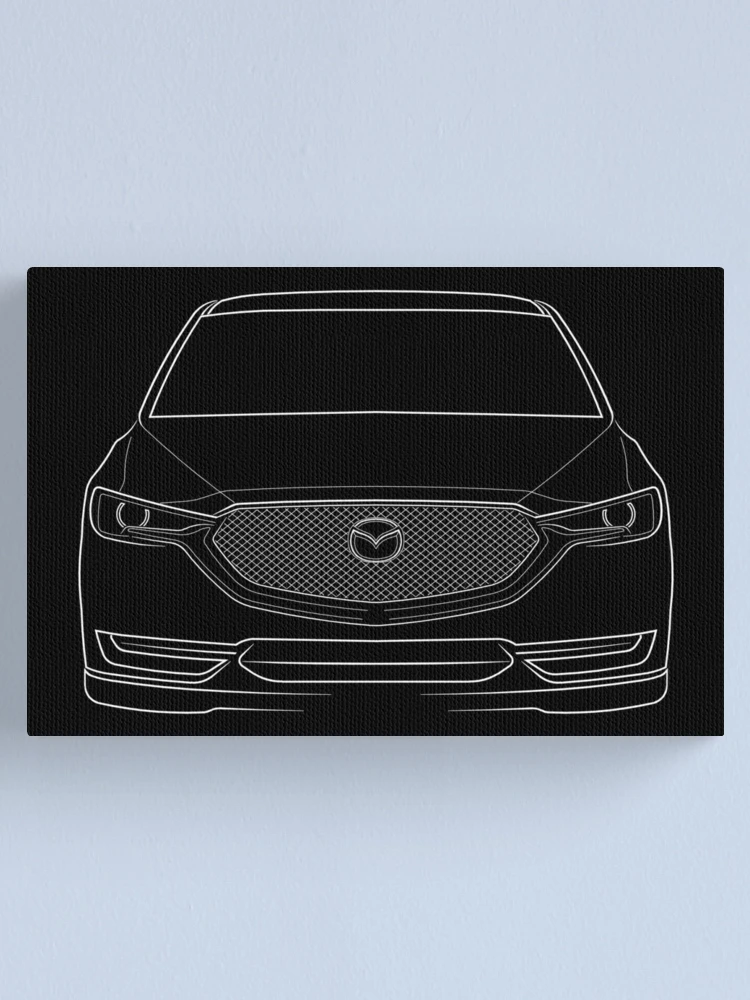 Leinwanddruck for Sale mit Mazda CX-5 KF- Frontschablone, weiß von  mal-photography