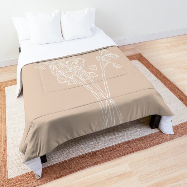 Lily of the Valley May Birth Flower in Pink Comforter