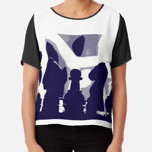 Chessboard Chiffon Top