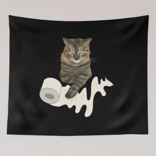 Item preview, Sassy The Cat, Master of Toilet Paper designed and sold by Andreea Dumez.