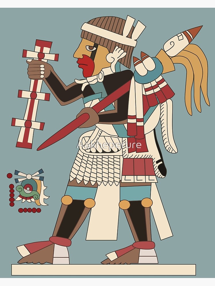 Disover Aztec Warrior Premium Matte Vertical Poster