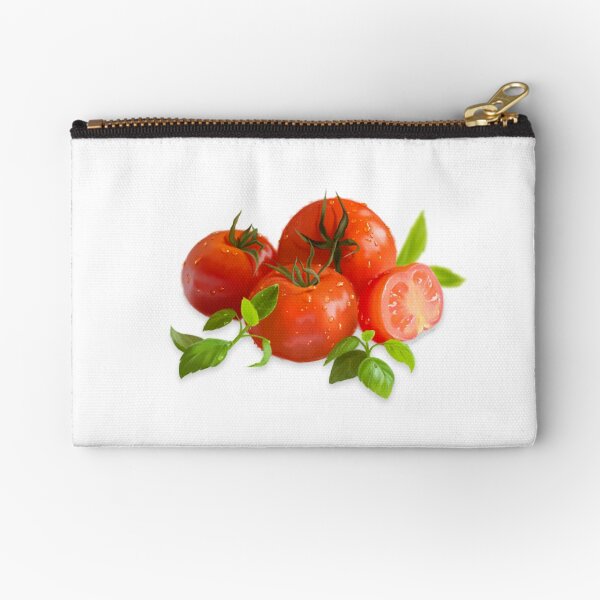 Jersey Tomatoes and Basil Zipper Pouch
