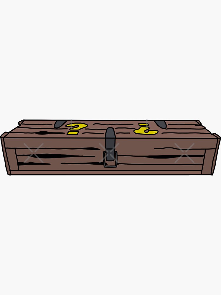 Mystery Box Stickers Redbubble - roblox work at a pizza place treasure chest