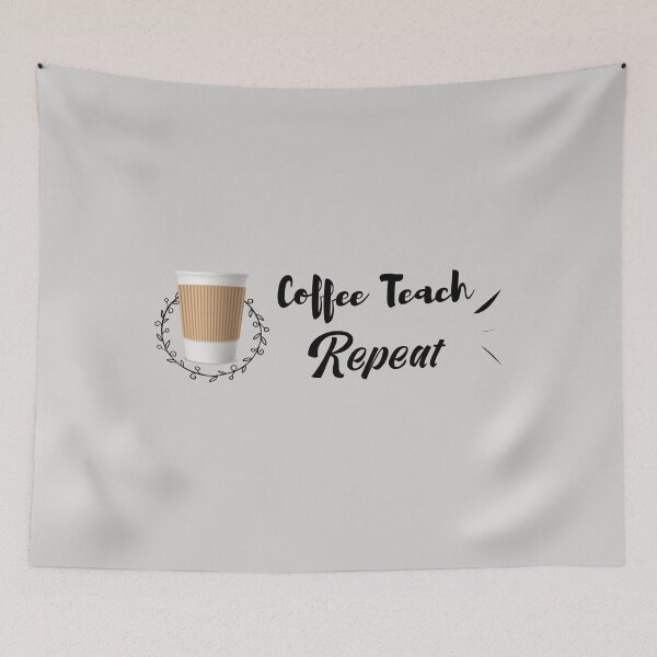 Item preview, Coffee Teach Repeat , Teacher T Shirt Coffee Funny Teacher Shirt designed and sold by Naufaal.