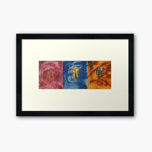 Three Skulls Framed Art Print