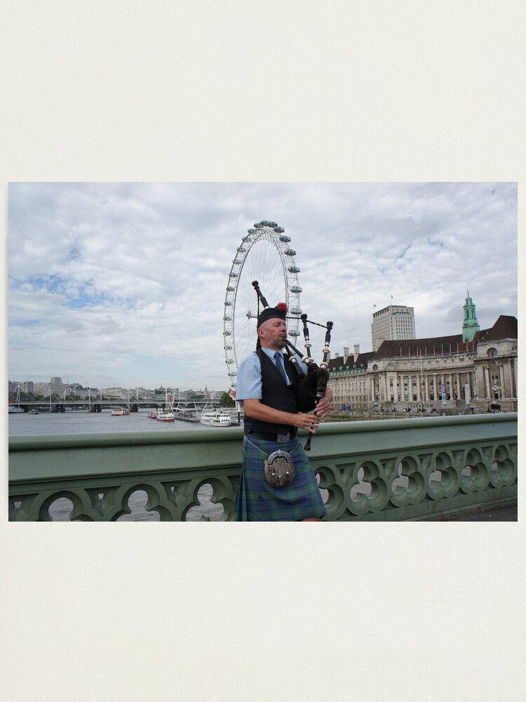 Alternate view of Bagpiper at London Eye Photographic Print