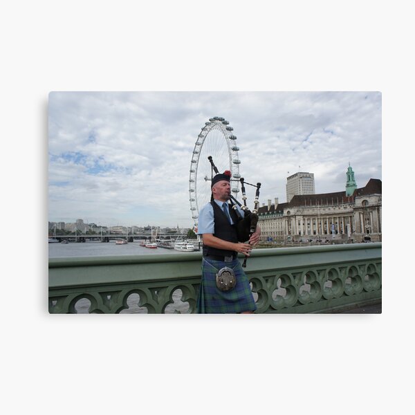 Bagpiper at London Eye Canvas Print