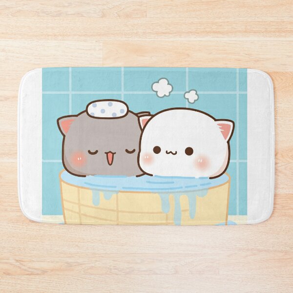  Peach and Goma Mochi Bathing Bath Mat