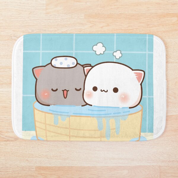 Peach and Goma Mochi Bathing Bath Mat