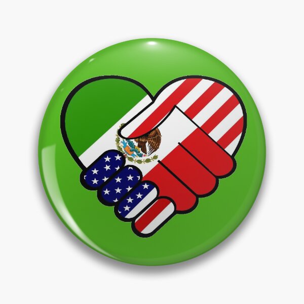 Item preview, Mexico Flag USA Flag Handshake designed and sold by hispanicworld.