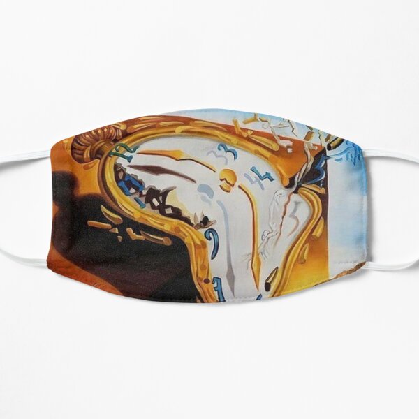 Fragment, Surrealistic Painting, Salvador Dali: The Persistence of Memory. #SurrealisticPainting #ThePersistenceofMemory #MeltingClocks #TheSoftWatches #TheMeltingWatches #SoftWatches #MeltingWatches Flat Mask