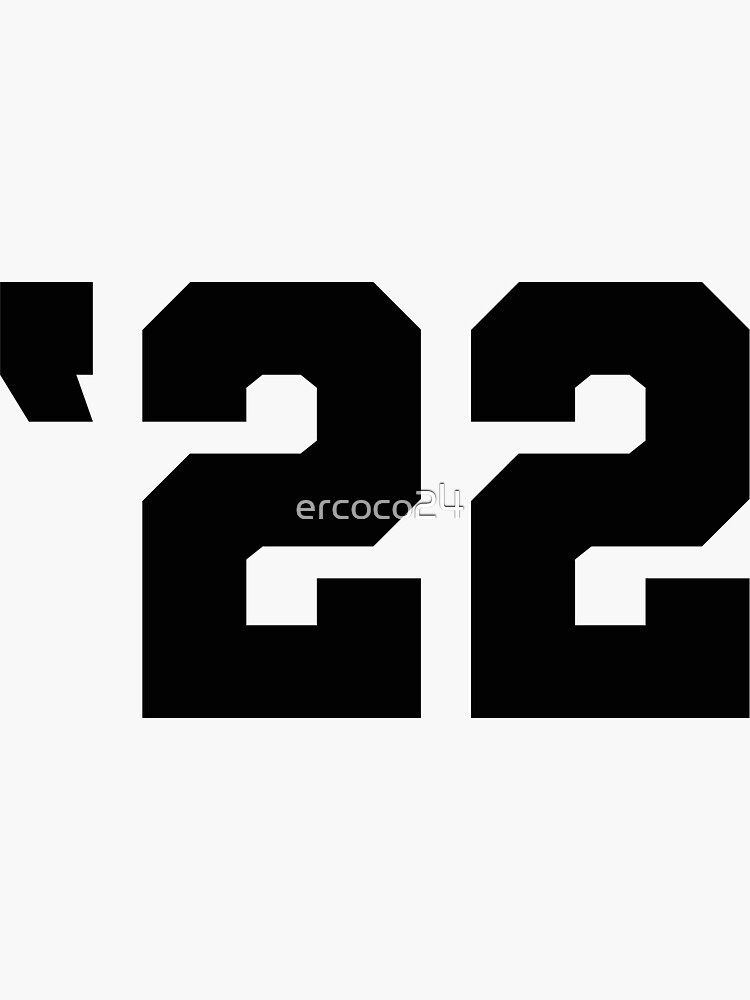 ""'22" sticker" Sticker by ercoco24 | Redbubble