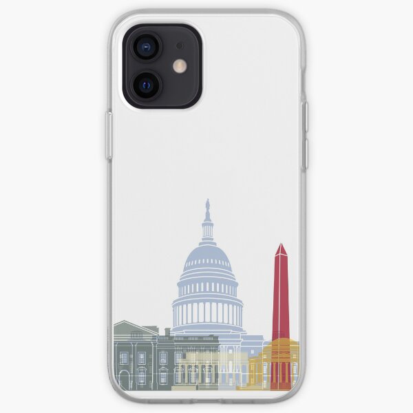 Washington DC skyline poster iPhone Soft Case