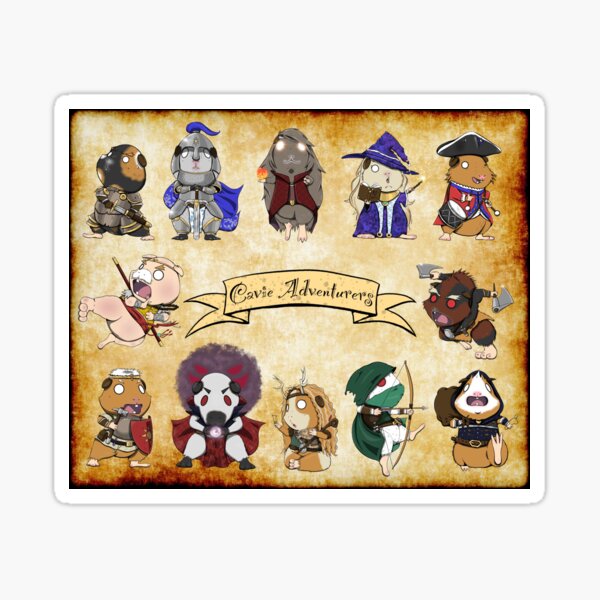 Dungeons & Dragons Base Classes as Guinea Pigs Sticker