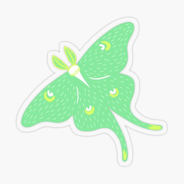 Moon moth Sticker for Sale by lazydogarts