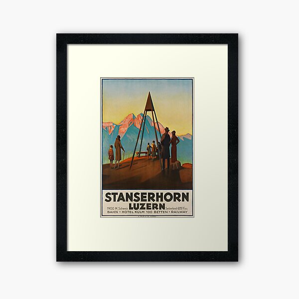 Item preview, Stansenhorn Luzern vintage travel poster designed and sold by stickart-marek.