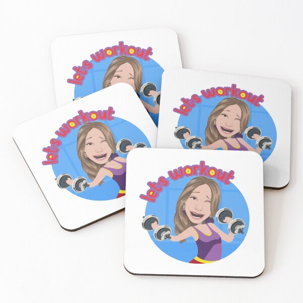 Item preview, Lets workout. Funny cartoon girl designed and sold by AleMalin.