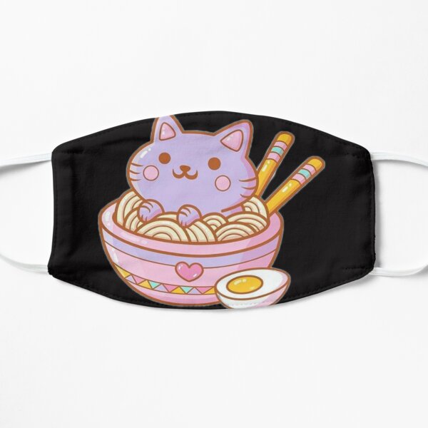 Cute Cat Eating Ramen Mask