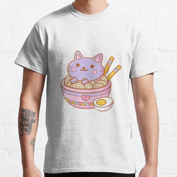 Cute Cat Eating Ramen Classic T-Shirt